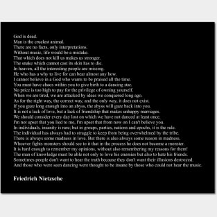 Friedrich Nietzsche Quotes Posters and Art